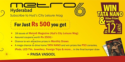 UPto75.com - Metro6 Hyderabad Discounts, Deals